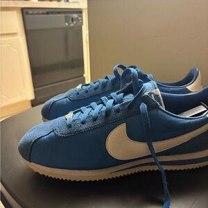 Nike Blue and White Sneakers